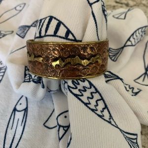 Hammer copper bracelet